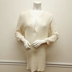Calvin Klein Knitted Tunic Sweater Ivory Large